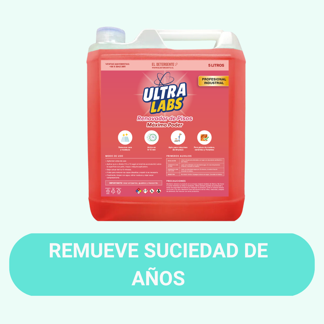 Renovador de Pisos MAXIMO PODER 5 Litros Ultra Labs
