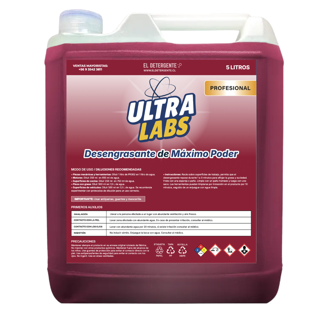 Desengrasante MAXIMO PODER 5 Litros Ultra Labs