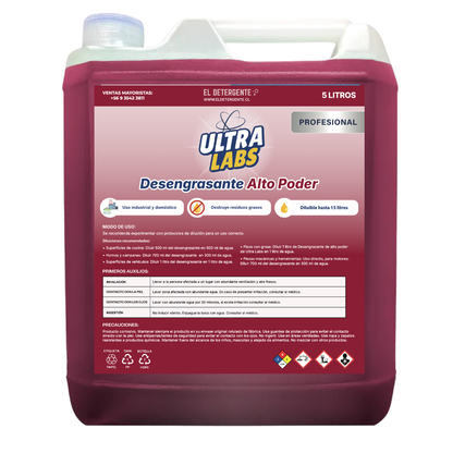 Desengrasante Alto Poder Ultra Labs 5 Litros