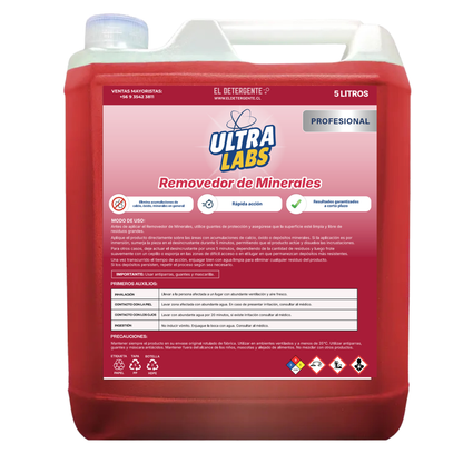 Removedor de Minerales - Oxido - Calcio - Minerales Ultra Labs 5 Litros