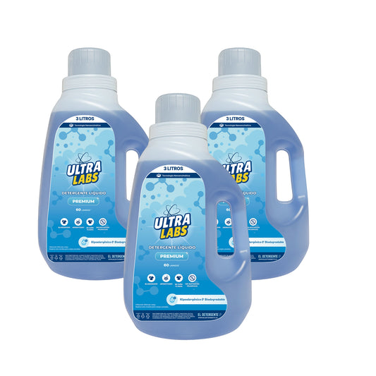 Pack X3 Detergente 3L Atomic Wash / Ultra Labs Premium Detergente