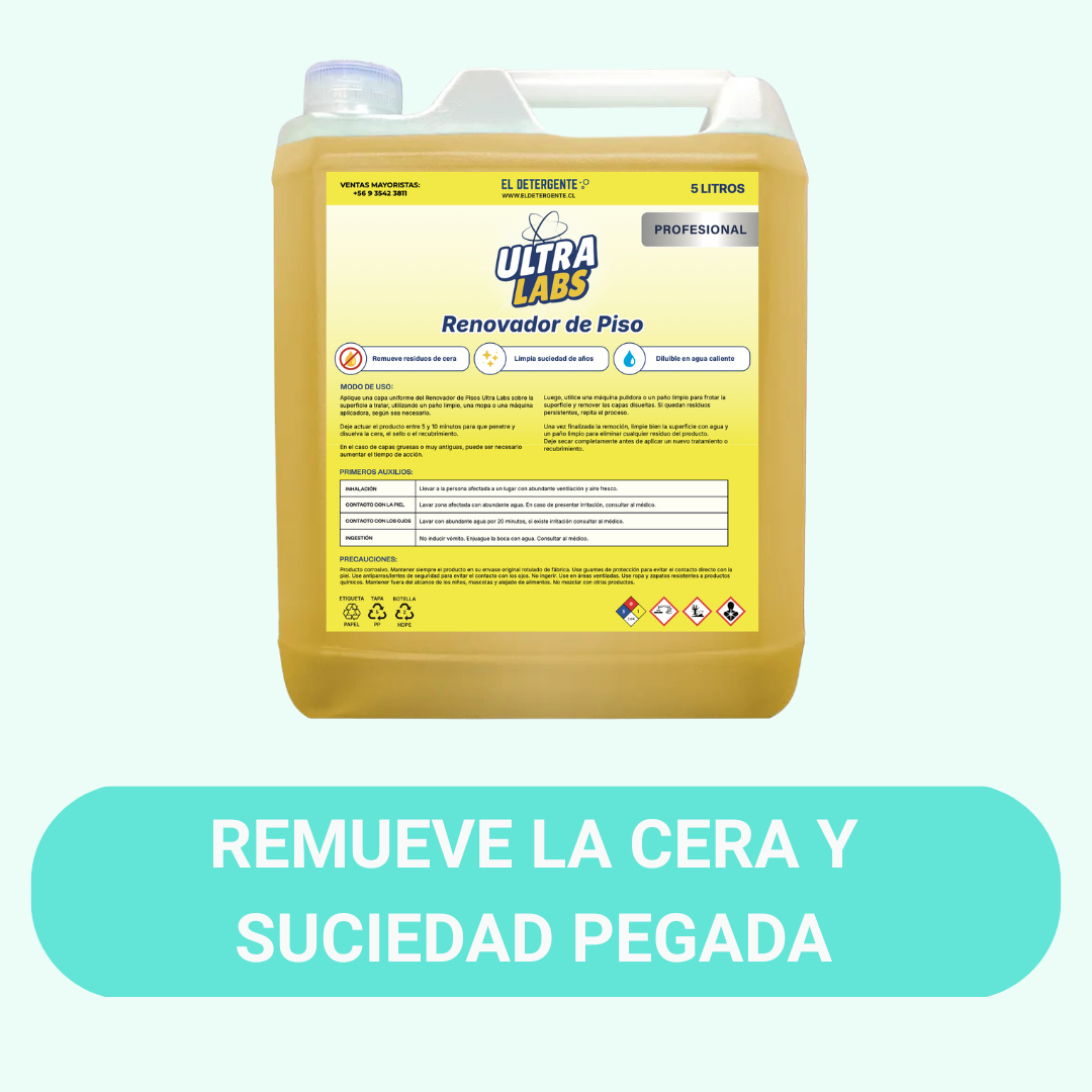 Desengrasante de Alto Poder 5 Litros + Renovador de Pisos 5 Litros