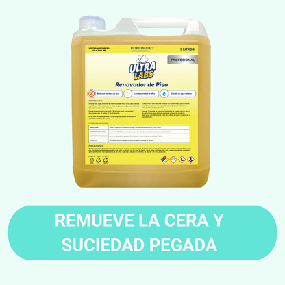 Desengrasante de Alto Poder 5 Litros + Renovador de Pisos 5 Litros