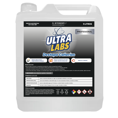 Destapa Cañerias 5 Litros Ultra Labs