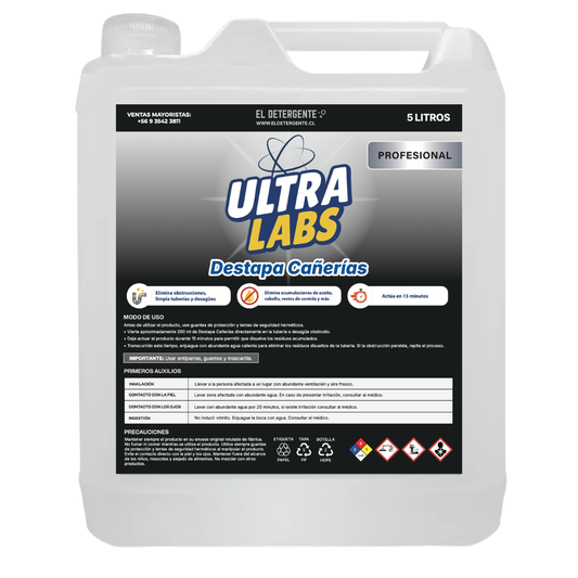 Destapa Cañerias 5 Litros Ultra Labs