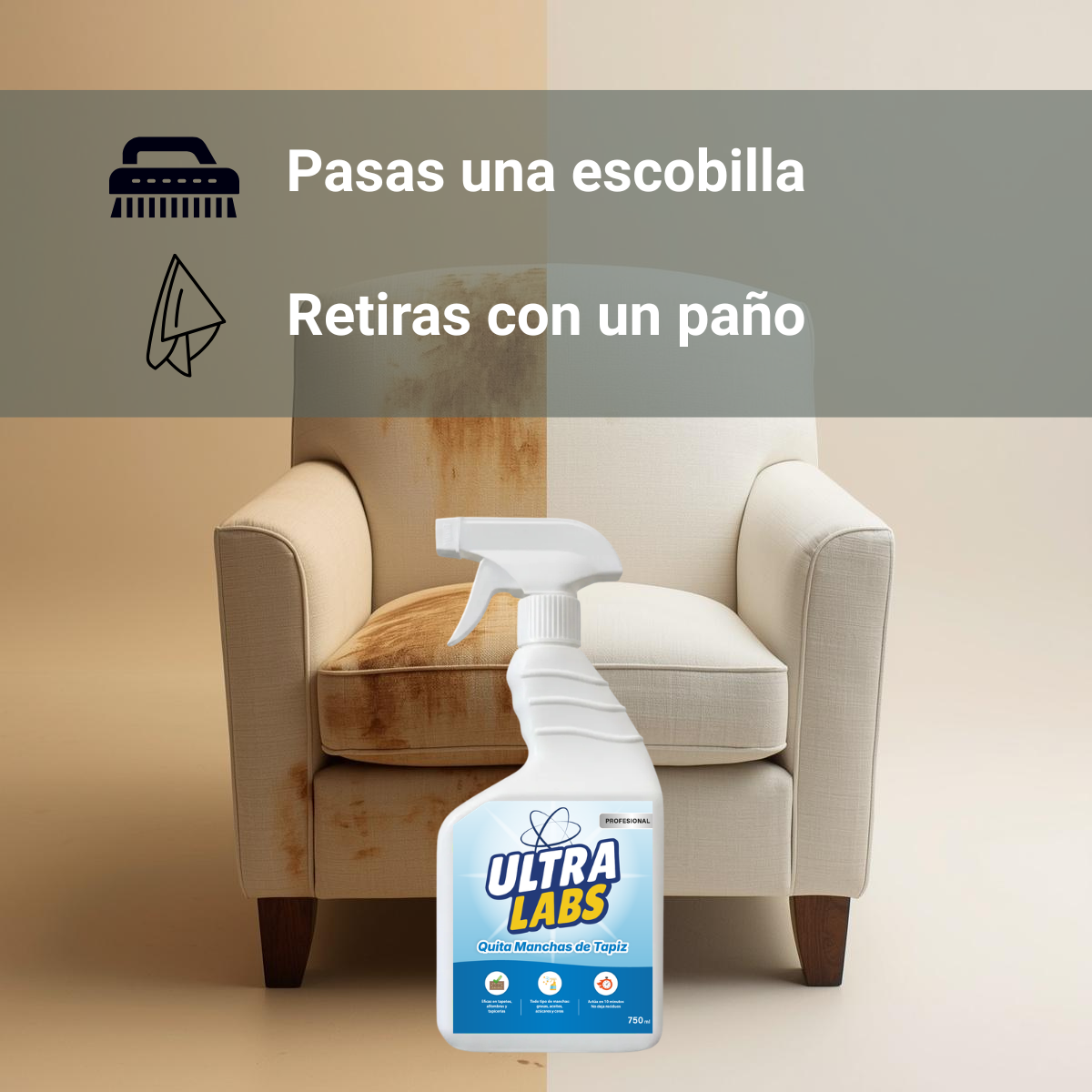 Quita Manchas de Tapiz y Alfombras Ultra Labs 750cc
