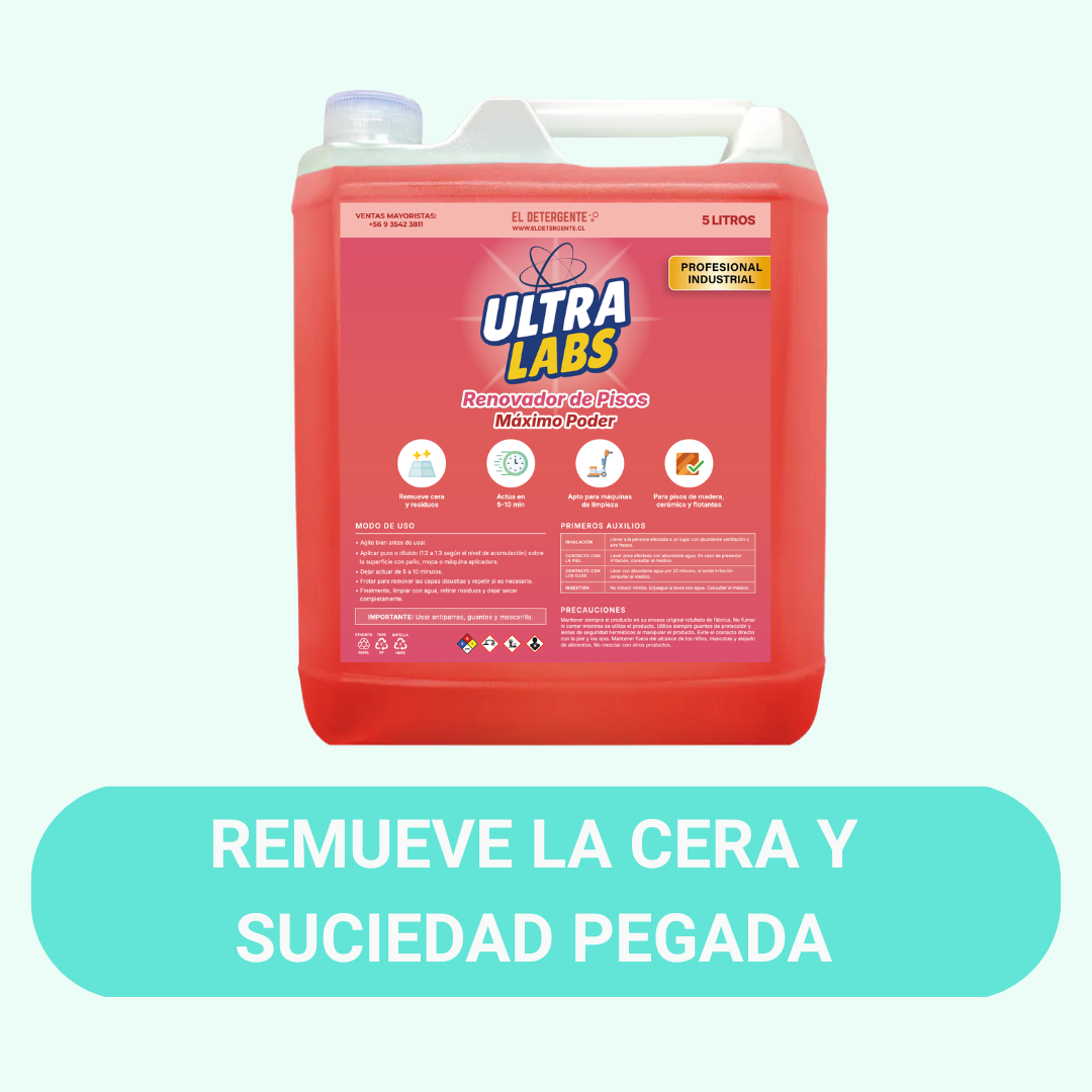 Renovador de Pisos MAXIMO PODER 5 Litros Ultra Labs