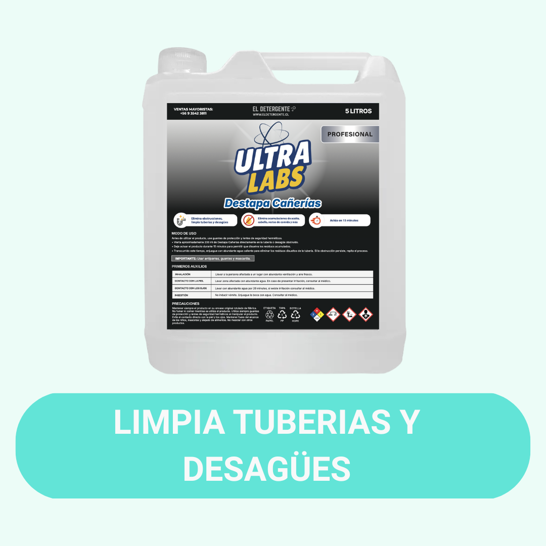 Destapa Cañerias 5 Litros Ultra Labs