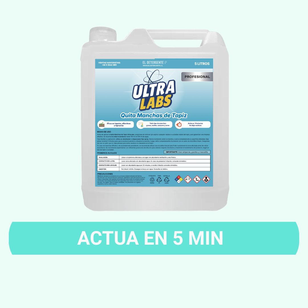 Quita Manchas de Tapiz y Alfombras 5 Litros Ultra Labs