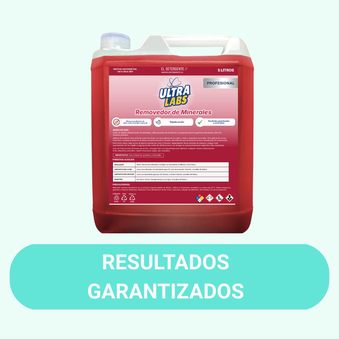 Removedor de Minerales - Oxido - Calcio - Minerales Ultra Labs 5 Litros