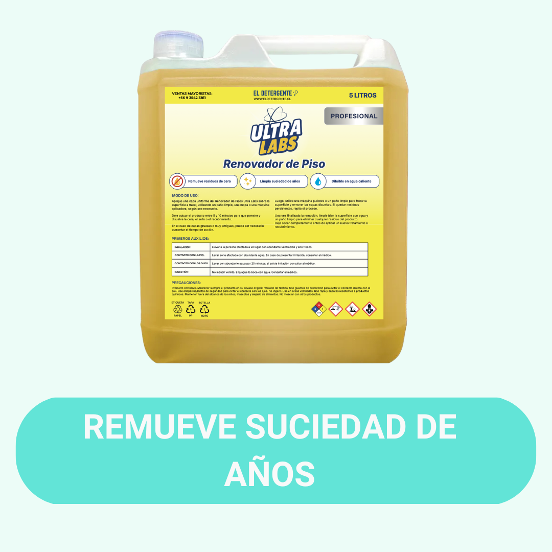 Desengrasante de Alto Poder 5 Litros + Renovador de Pisos 5 Litros