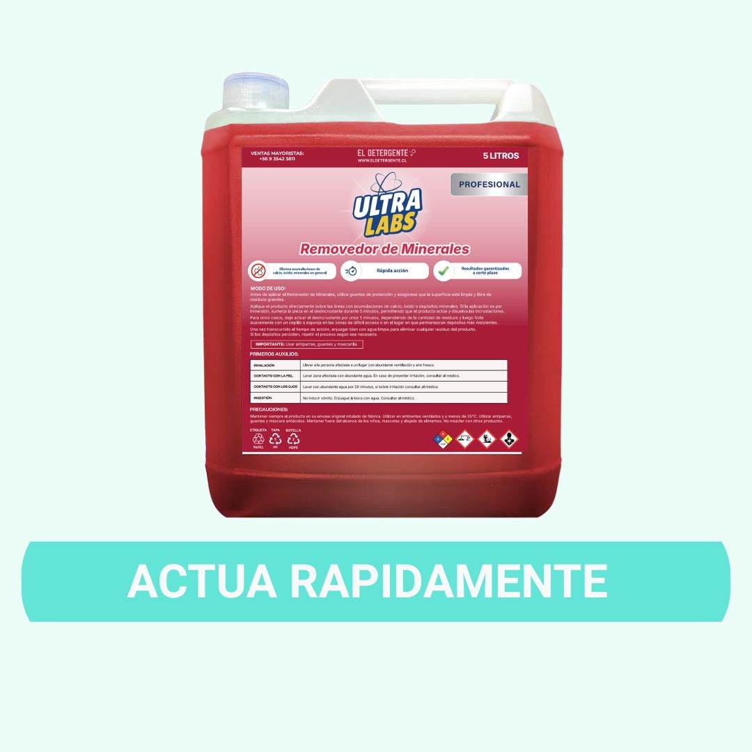 Removedor de Minerales - Oxido - Calcio - Minerales Ultra Labs 5 Litros