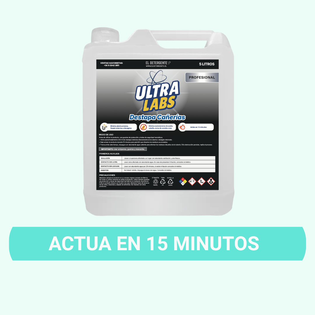 Destapa Cañerias 5 Litros Ultra Labs