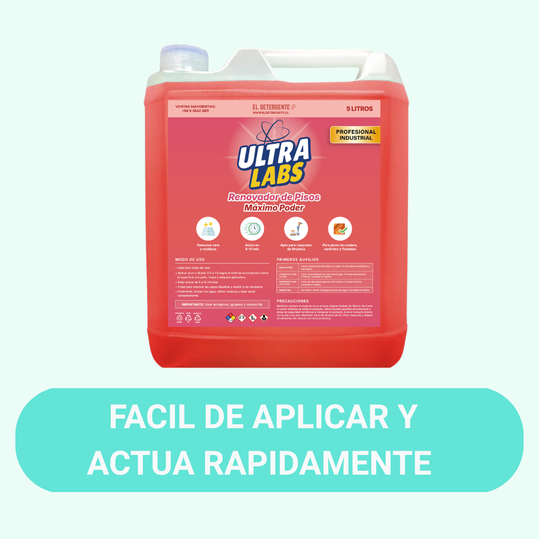 Renovador de Pisos MAXIMO PODER 5 Litros Ultra Labs