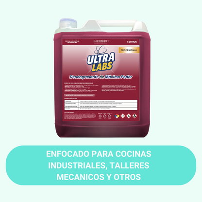Desengrasante MAXIMO PODER 5 Litros Ultra Labs