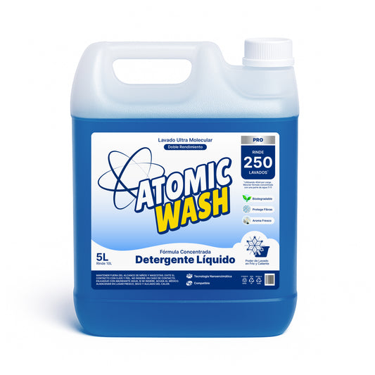 Detergente concentrado 5 Litros Profesional Atomic Wash