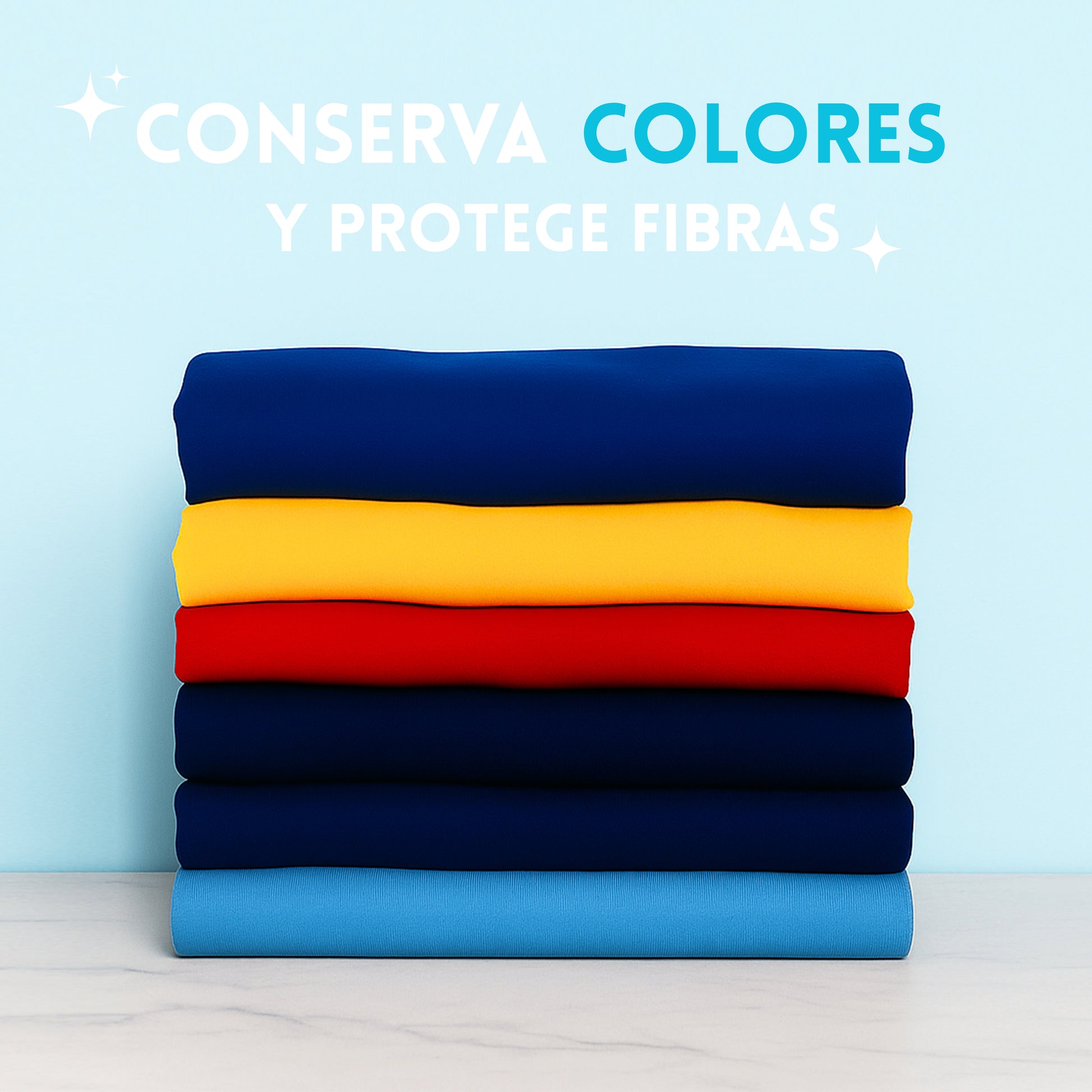 Detergente que conserva colores y protege fibras