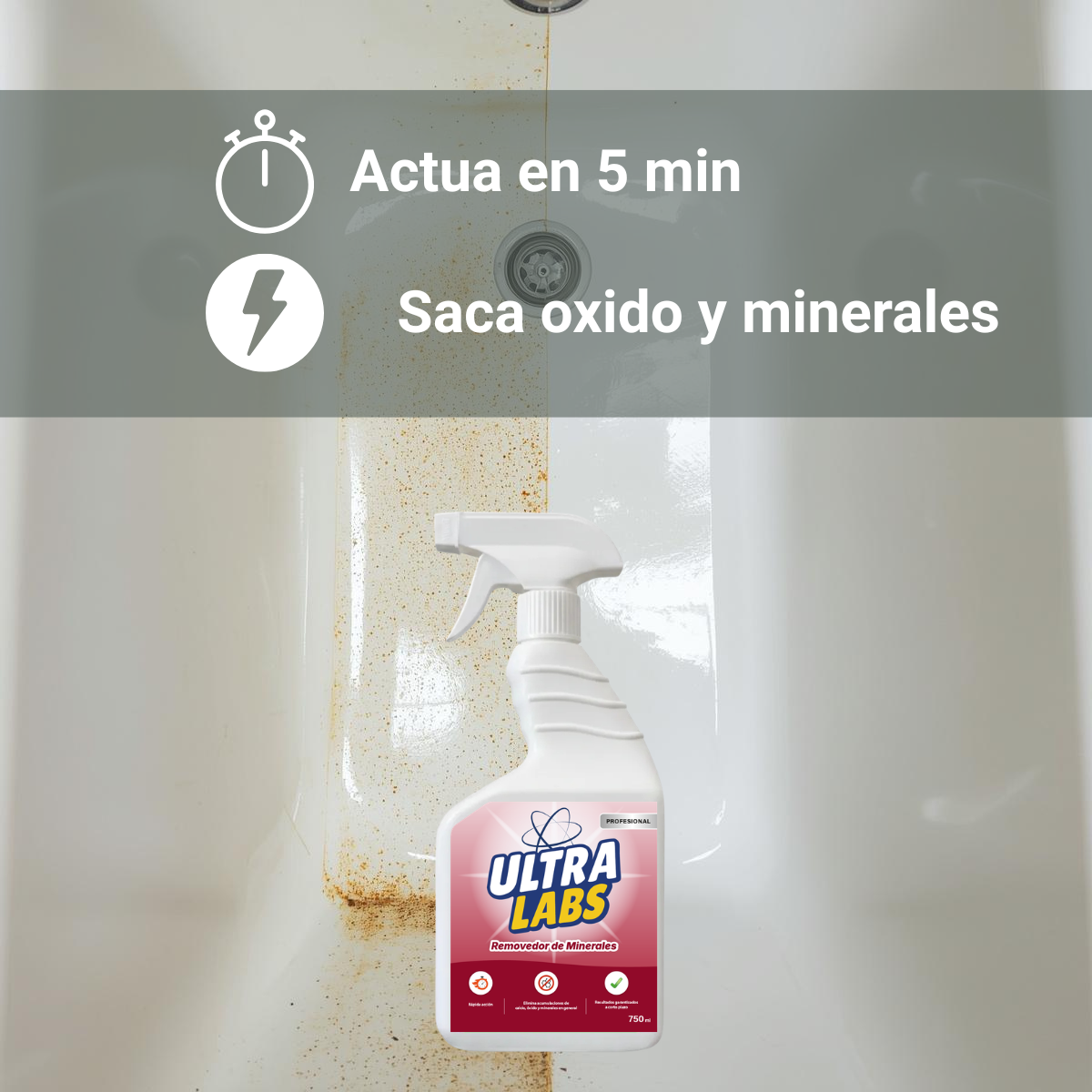 Pack 750cc Desengrasante - Quita Manchas - Removedor de Sarro - Removedor de Minerales