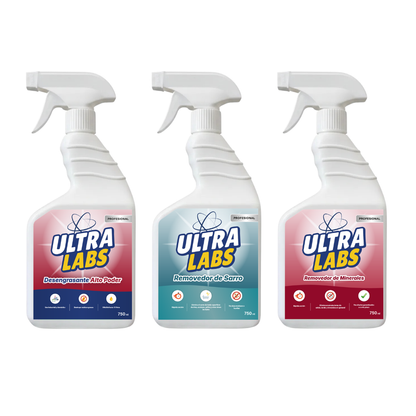 Pack 750cc  Desengrasante - Removedor de sarro - Removedor de Minerales - Eliminador Olores Ultra Labs