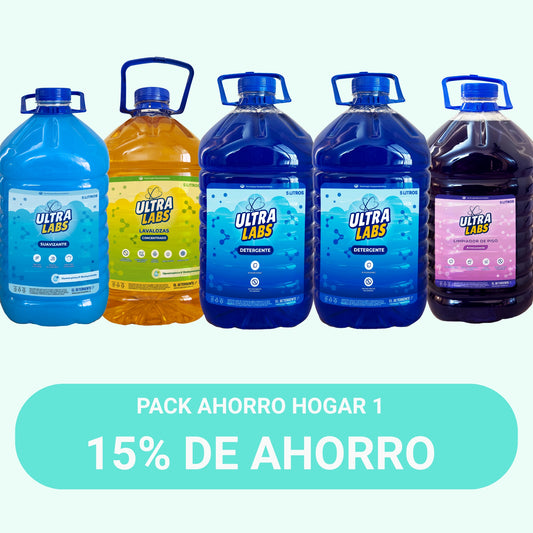 Pack Hogar 1 - Detergente - Lavaloza - Limpiapisos - Suavizante