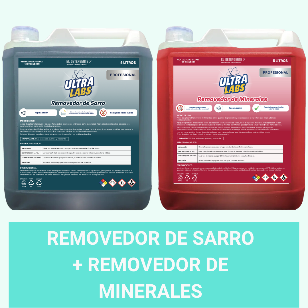 Removedor de Sarro + Removedor de Minerales 5 Litros Ultra Labs
