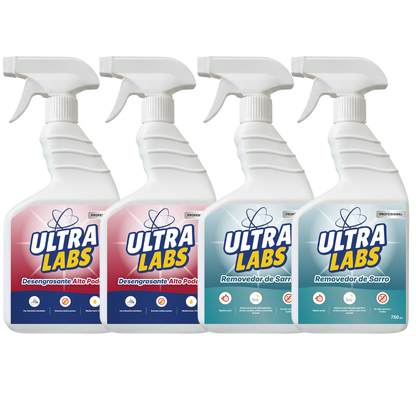 Pack 2 Desengrasantes 750cc + 2 Removedores de Sarro 750cc