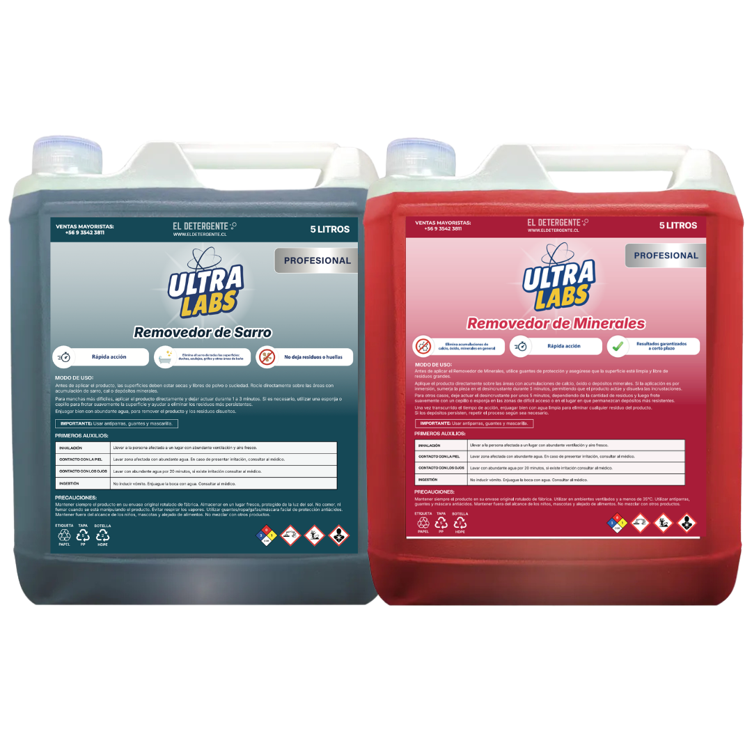 Removedor de Sarro + Removedor de Minerales 5 Litros Ultra Labs