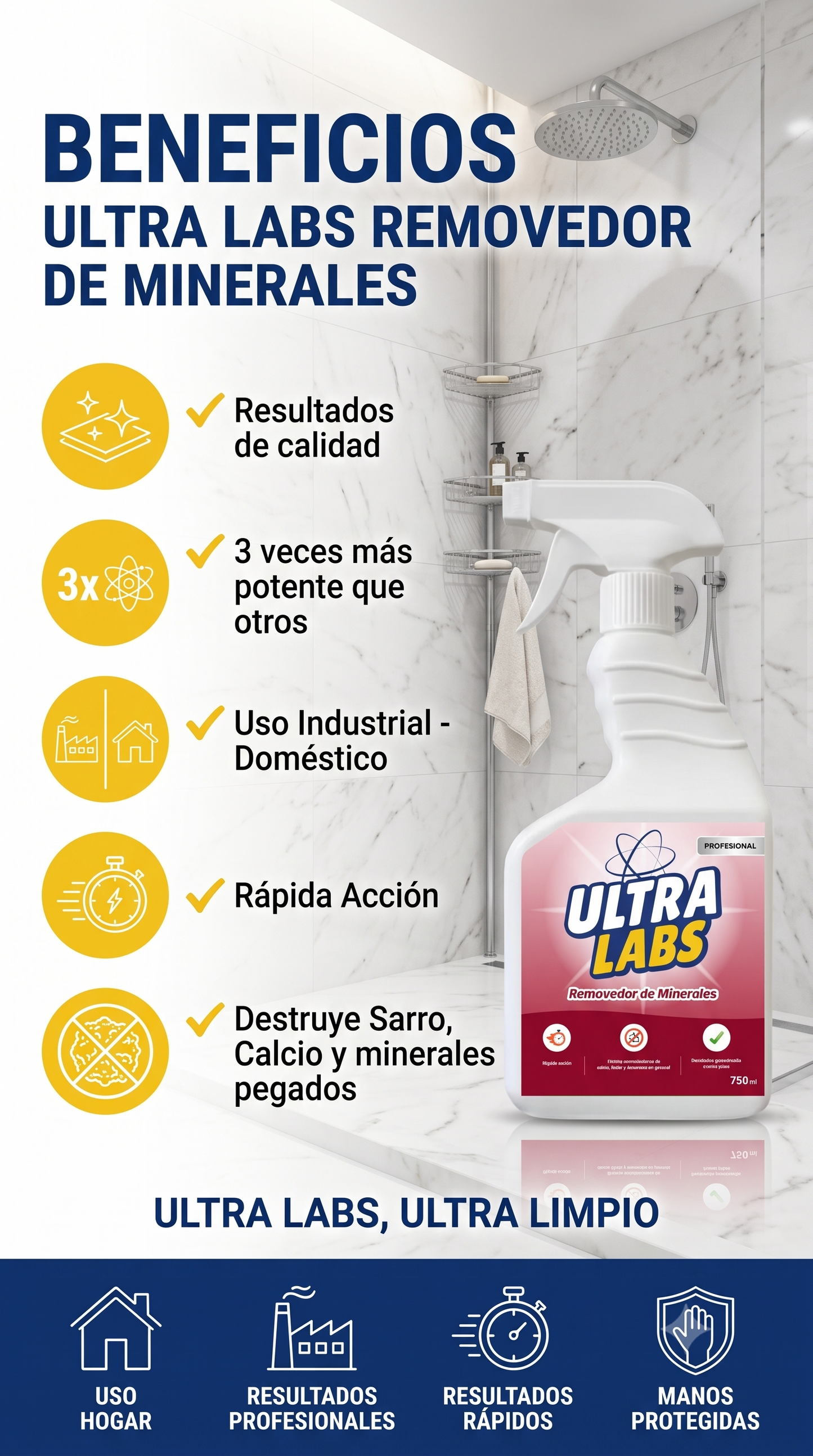 Pack 6 x 750cc Desengrasante + Removedor Sarro + Removedor Minerales