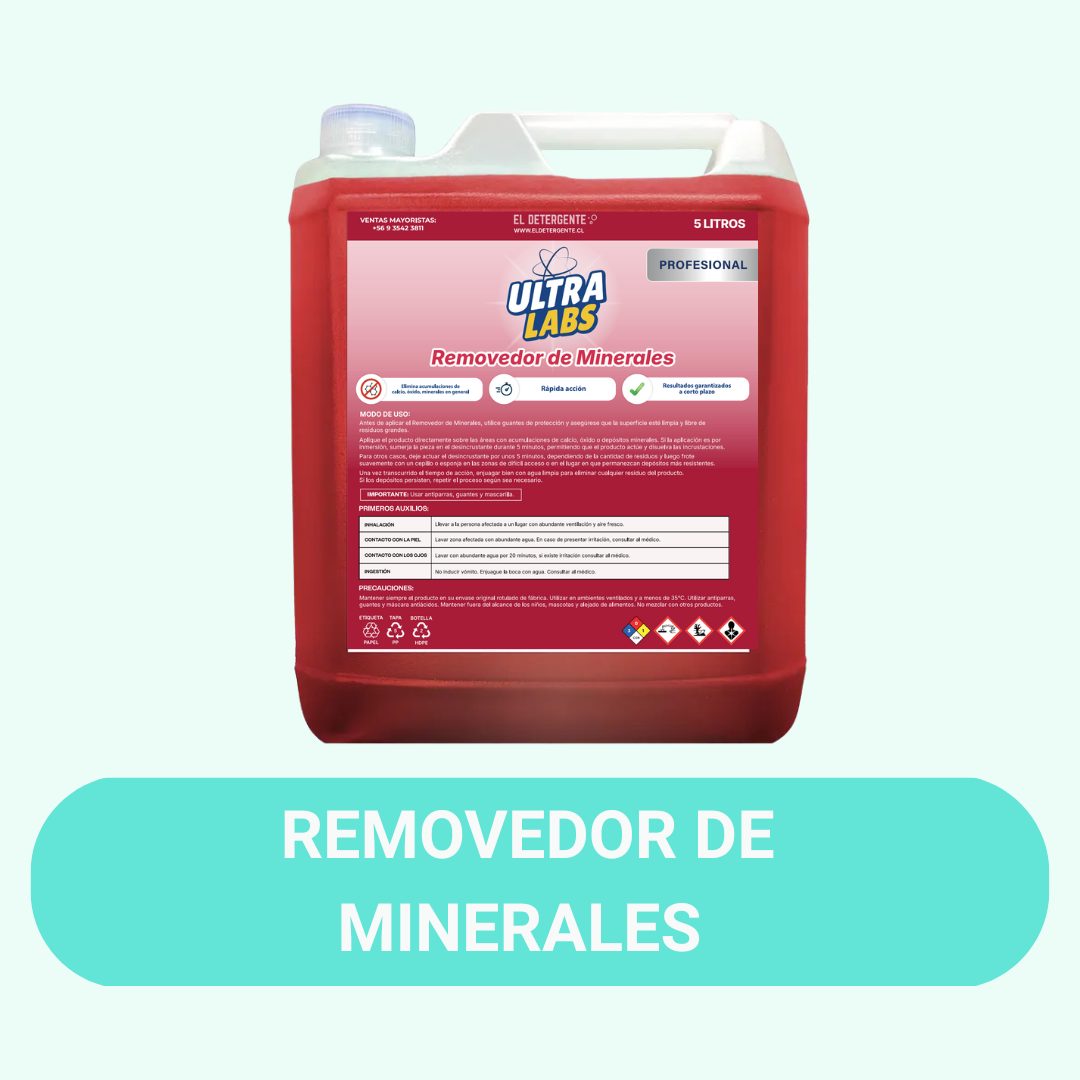 Removedor de Minerales - Oxido - Calcio - Minerales Ultra Labs 5 Litros