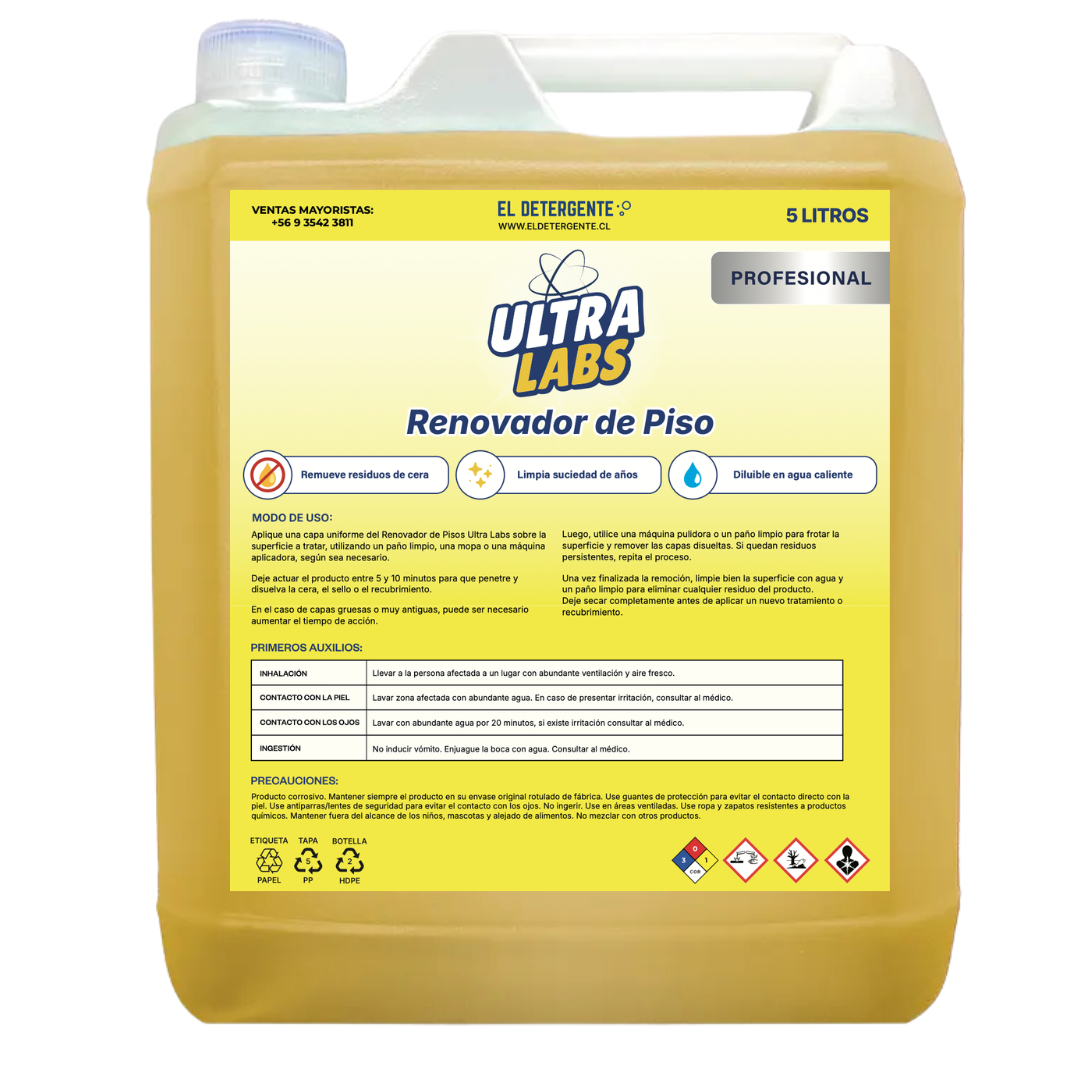 Removedor y limpiador de pisos multiuso Ultra Labs 5 Litros