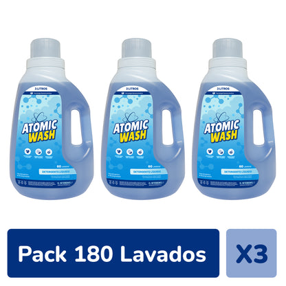 Pack de detergente 3 bidones de 3 litros cada uno