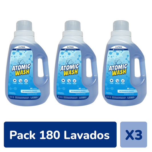 Pack de detergente 3 bidones de 3 litros cada uno