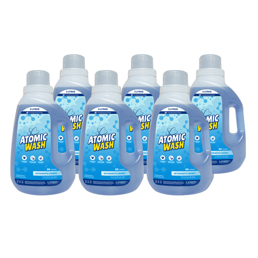 Pack de detergente 6 bidones de 3 litros cada uno