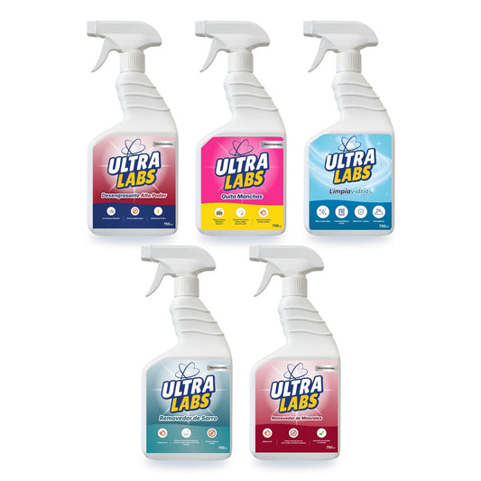Pack 750cc Desengrasante - Quita Manchas - Removedor de Sarro - Removedor de Minerales - Limpiavidrios